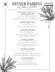 Don Julio Dinner Pairing Menu