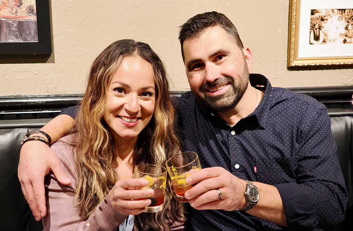 bourbon pairing dinner couple